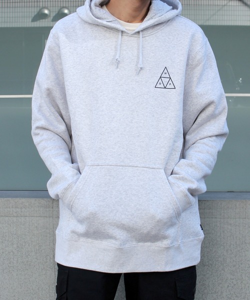 HUF(ハフ)の「【HUF】ハフ ESSENTIALS TT P/O HOODIE プルオーバー フーディー PF00100(パーカー・メンズ・ライトグレー/ブラック・S/M/L/XL)」の16枚目の写真