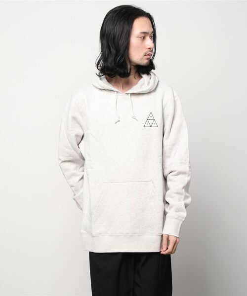 HUF(ハフ)の「【HUF】ハフ ESSENTIALS TT P/O HOODIE プルオーバー フーディー PF00100(パーカー・メンズ・ライトグレー/ブラック・S/M/L/XL)」の18枚目の写真