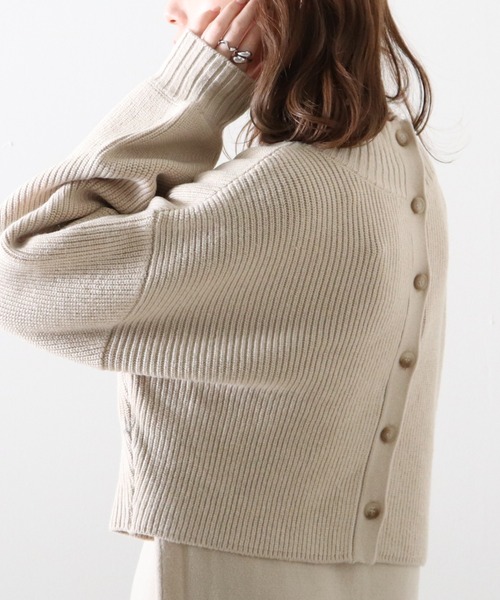 Cheek（チーク）の「２Ｗａｙニットカーディガン＋ニットワンピースＳＥＴ（ワンピース・レディース・グレー/アイボリー/モカ・MEDIUM）」の13枚目の写真