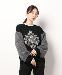 【美品】ペルー柄編みハンドニット ツハルバイサマンサモスモス TSUHARU by Samansa Mos2（ツハルバイサマンサモスモス）の