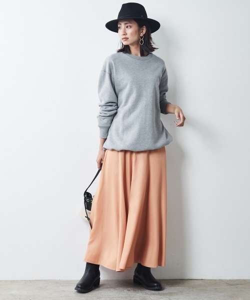 CHIC STYLE(シックスタイル)の「<大きいサイズ>10枚接ぎロングフレアスカート シックスタイル (スカート・レディース・ブルーグレー/オレンジ/ピンク系/グレー系/イエロー系/チャコールグレー・L/5L/6L/3L/LL/4L)」の18枚目の写真