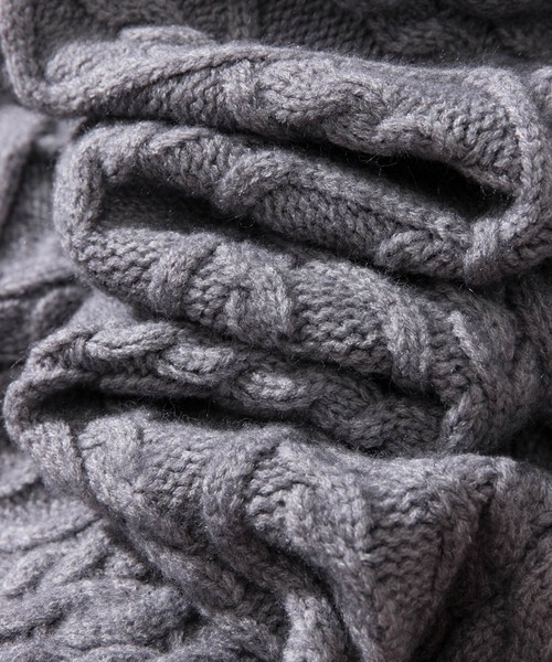 SAISON DE PAPILLON(セゾンドパピヨン)の「ケーブル編みロングニットカーディガン(カーディガン/ボレロ・レディース・アイボリー/グレー/ブラウン・フリー)」の15枚目の写真