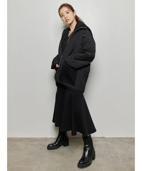 COTORICA(コトリカ)の「フード付マーメイドワンピース(ワンピース・レディース・ブラック/ベージュ/ネイビー・SMALL/MEDIUM)」の12枚目の写真