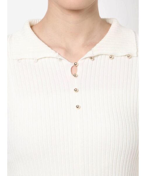 MERCURYDUO(マーキュリーデュオ)の「3WAYボタンデザインニット(ニット/セーター・レディース・オフホワイト/ブラック/ピンク/ベージュ・FREE)」の5枚目の写真