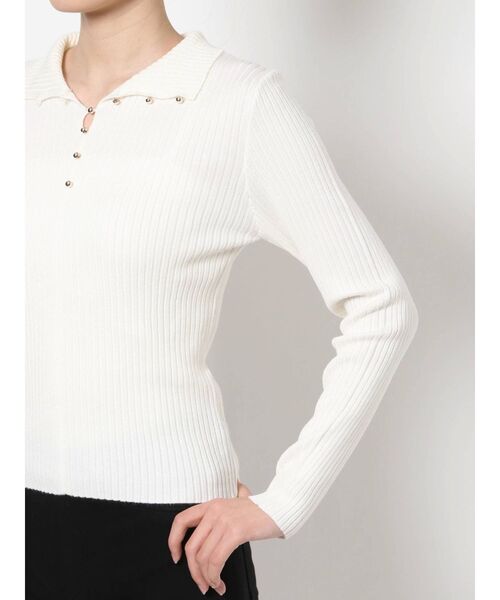 MERCURYDUO(マーキュリーデュオ)の「3WAYボタンデザインニット(ニット/セーター・レディース・オフホワイト/ブラック/ピンク/ベージュ・FREE)」の11枚目の写真