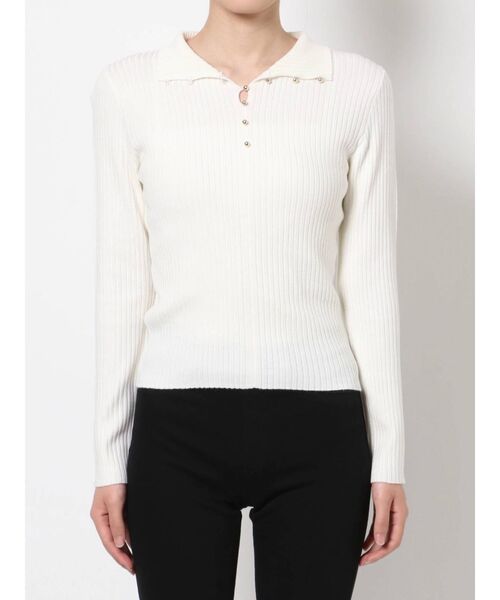 MERCURYDUO(マーキュリーデュオ)の「3WAYボタンデザインニット(ニット/セーター・レディース・オフホワイト/ブラック/ピンク/ベージュ・FREE)」の19枚目の写真