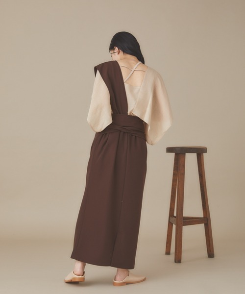 moi tytto（モイテュット）の「(取り外し可能)ワンショルペンシルスカート（スカート・レディース・ベージュ/ブラウン・FREE）」の15枚目の写真