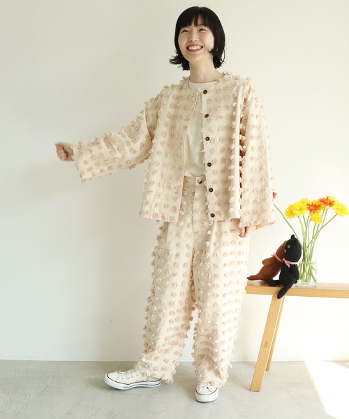 l'atelier du savon（アトリエドサボン）の「ぼんぼんフリンジ　パンツ（その他パンツ・レディース・アイボリー/ブラック・FREE）」の18枚目の写真