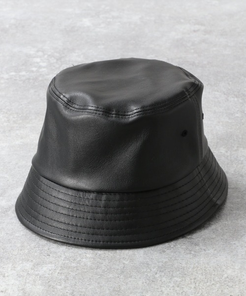 RAGEBLUE（レイジブルー）の「レザータッチバケットハット/266058（ハット・メンズ・ブラック/ダークグレー/ダークブラウン・FREE）」の13枚目の写真