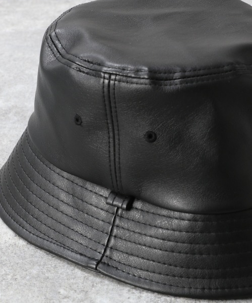 RAGEBLUE（レイジブルー）の「レザータッチバケットハット/266058（ハット・メンズ・ブラック/ダークグレー/ダークブラウン・FREE）」の8枚目の写真