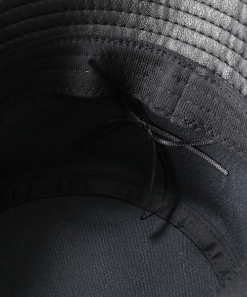 RAGEBLUE（レイジブルー）の「レザータッチバケットハット/266058（ハット・メンズ・ブラック/ダークグレー/ダークブラウン・FREE）」の5枚目の写真