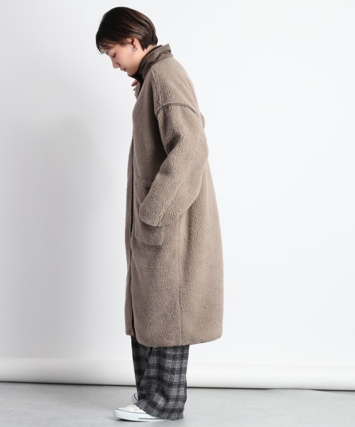 cepo（セポ）の「キリカエボアロングコート（ダウンジャケット/コート・レディース・グレー/オフホワイト/オレンジ・M）」の10枚目の写真