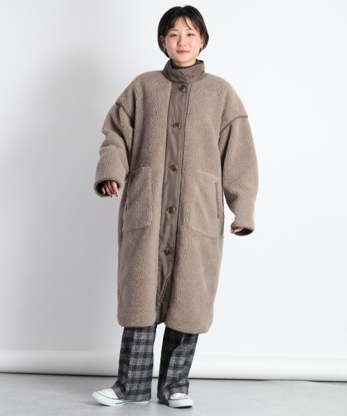 cepo（セポ）の「キリカエボアロングコート（ダウンジャケット/コート・レディース・グレー/オフホワイト/オレンジ・M）」の13枚目の写真