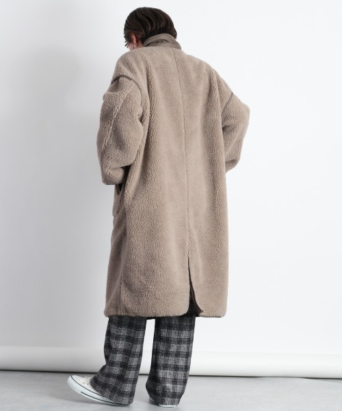 cepo（セポ）の「キリカエボアロングコート（ダウンジャケット/コート・レディース・グレー/オフホワイト/オレンジ・M）」の5枚目の写真