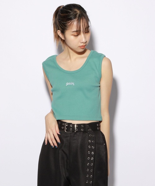 PBLIM（ページボーイリム）の「【PAGEBOYLIM】ロゴシシュウリブタンク（タンクトップ・レディース・ブラック/オフホワイト/ミント/イエロー・FREE）」の17枚目の写真
