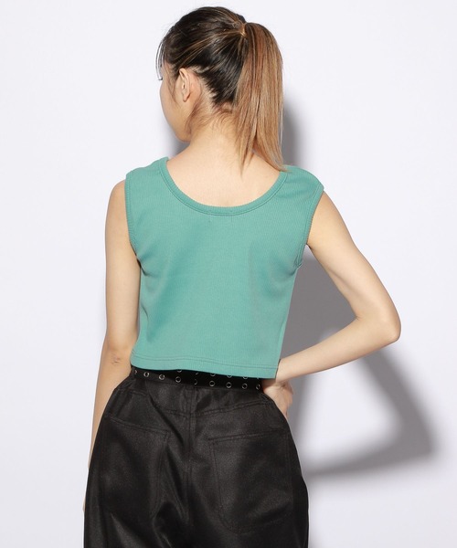 PBLIM（ページボーイリム）の「【PAGEBOYLIM】ロゴシシュウリブタンク（タンクトップ・レディース・ブラック/オフホワイト/ミント/イエロー・FREE）」の12枚目の写真