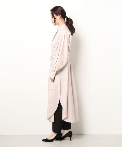 1er Arrondissement（プルミエアロンディスモン）の「120/2タイプライターロングシャツワンピース（シャツワンピース・レディース・ベージュ/ブラウン/オフホワイト・38/36）」の5枚目の写真