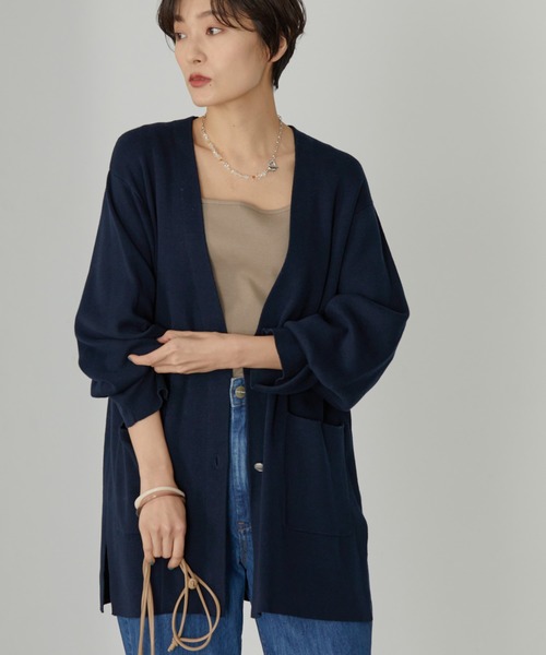 AMERICAN HOLIC(アメリカンホリック)の「Vネックニットカーディガン(カーディガン/ボレロ・レディース・ネイビー/ブルー/グレー系その他・M/L)」の2枚目の写真