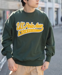 U.S. POLO ASSN. | ∴WEGO/別注 USPOLO サガラロゴ刺繍プルオーバー(スウェット)