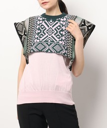 TOGA PULLA（トーガ プルラ）の「TOGA PULLA Jacquard knit top TP21