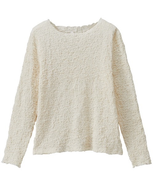 GeeRA(ジーラ)の「ワッシャーカットソープルオーバー(Tシャツ/カットソー・レディース・ブラック/グリーン/アイボリー/ピンク/イエロー・MEDIUM/X-LARGE/LARGE)」の6枚目の写真