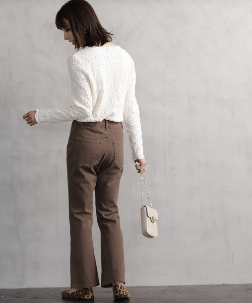 GeeRA(ジーラ)の「ワッシャーカットソープルオーバー(Tシャツ/カットソー・レディース・ブラック/グリーン/アイボリー/ピンク/イエロー・MEDIUM/X-LARGE/LARGE)」の11枚目の写真