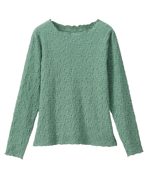 GeeRA(ジーラ)の「ワッシャーカットソープルオーバー(Tシャツ/カットソー・レディース・ブラック/グリーン/アイボリー/ピンク/イエロー・MEDIUM/X-LARGE/LARGE)」の13枚目の写真