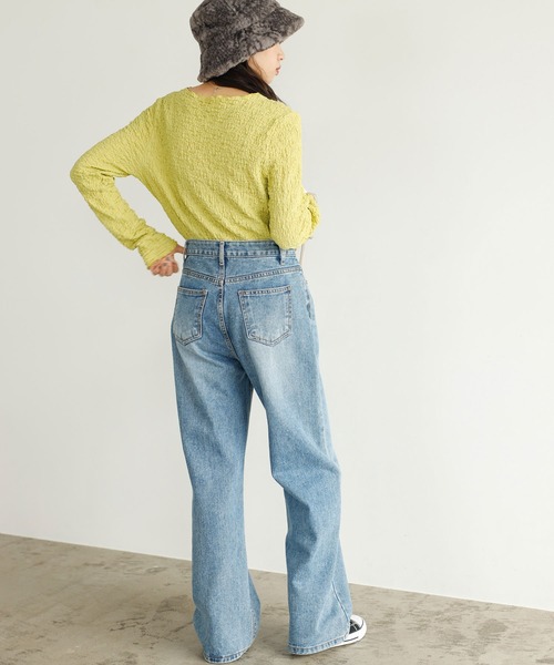 GeeRA(ジーラ)の「ワッシャーカットソープルオーバー(Tシャツ/カットソー・レディース・ブラック/グリーン/アイボリー/ピンク/イエロー・MEDIUM/X-LARGE/LARGE)」の17枚目の写真