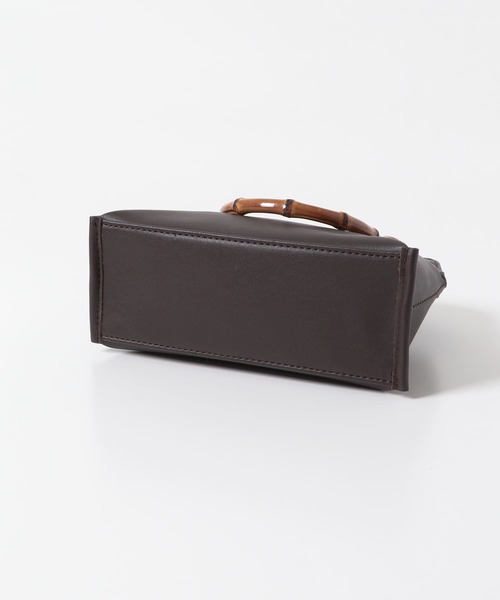 URBAN RESEARCH ROSSO WOMEN(アーバンリサーチ ロッソ)の「バンブーハンドルバッグ(ショルダーバッグ・レディース・ダークブラウン/オリーブ/イエロー・FREE)」の7枚目の写真