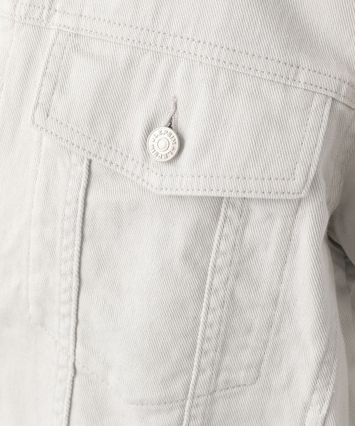 LEPSIM（レプシィム）の「ノーカラーリョウポケットジャケット　256058（デニムジャケット・レディース・ネイビー/オフホワイト/ブルー・FREE）」の21枚目の写真