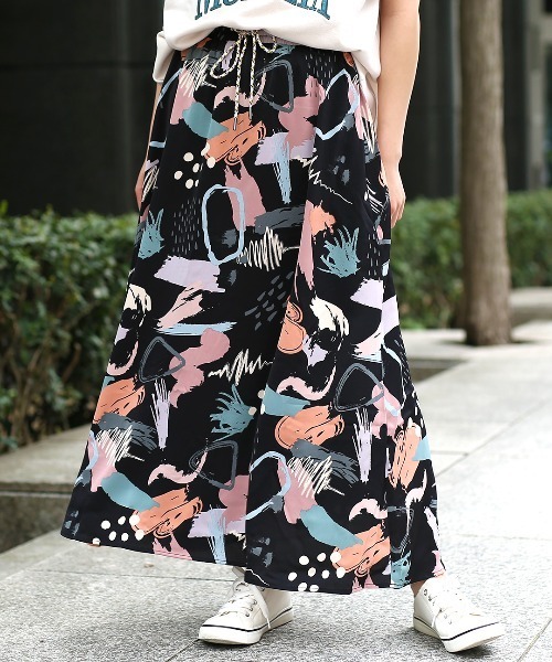 チチカカ（チチカカ）の「マルチペイントスカート（スカート・レディース・ブラウン/アイボリー・FREE）」の2枚目の写真