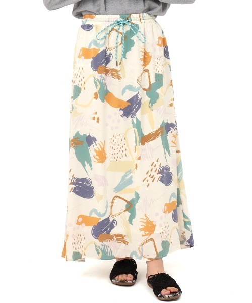 チチカカ（チチカカ）の「マルチペイントスカート（スカート・レディース・ブラウン/アイボリー・FREE）」の6枚目の写真