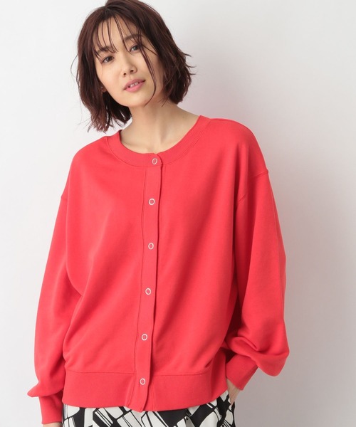 GLOBAL WORK（グローバルワーク）の「キレイ見えさらさら2WAYカーディガン/262890（カーディガン/ボレロ・レディース・オフホワイト/ブラック/レッド・FREE）」の3枚目の写真