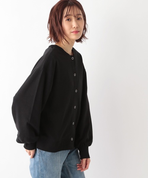 GLOBAL WORK（グローバルワーク）の「キレイ見えさらさら2WAYカーディガン/262890（カーディガン/ボレロ・レディース・オフホワイト/ブラック/レッド・FREE）」の12枚目の写真