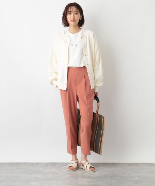 GLOBAL WORK（グローバルワーク）の「キレイ見えさらさら2WAYカーディガン/262890（カーディガン/ボレロ・レディース・オフホワイト/ブラック/レッド・FREE）」の14枚目の写真