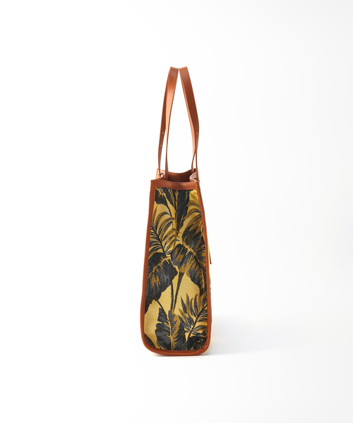 the dilettante（ザ・ディレッタント）の「【the dilettante / ザ ディッレタント】リーフプリントバッグ（トートバッグ・レディース・イエロー・FREE）」の6枚目の写真