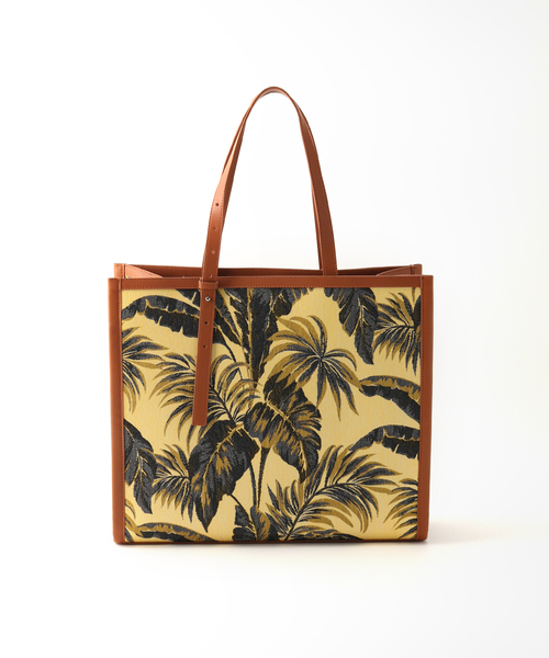 the dilettante（ザ・ディレッタント）の「【the dilettante / ザ ディッレタント】リーフプリントバッグ（トートバッグ・レディース・イエロー・FREE）」の7枚目の写真