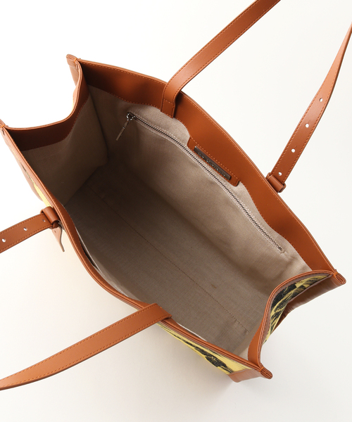 the dilettante（ザ・ディレッタント）の「【the dilettante / ザ ディッレタント】リーフプリントバッグ（トートバッグ・レディース・イエロー・FREE）」の9枚目の写真