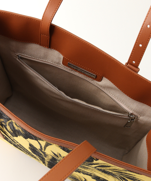 the dilettante（ザ・ディレッタント）の「【the dilettante / ザ ディッレタント】リーフプリントバッグ（トートバッグ・レディース・イエロー・FREE）」の10枚目の写真