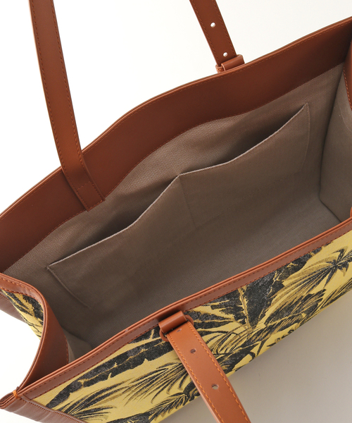 the dilettante（ザ・ディレッタント）の「【the dilettante / ザ ディッレタント】リーフプリントバッグ（トートバッグ・レディース・イエロー・FREE）」の11枚目の写真