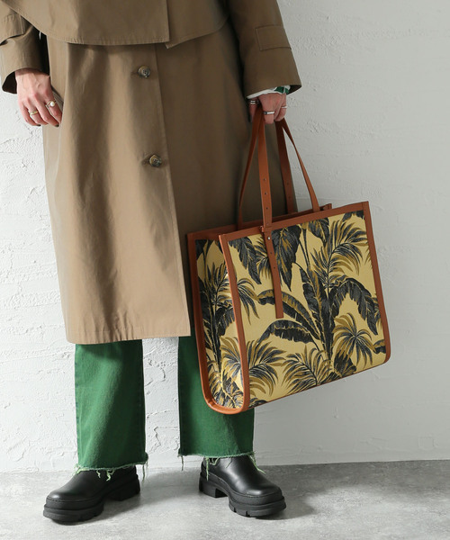 the dilettante（ザ・ディレッタント）の「【the dilettante / ザ ディッレタント】リーフプリントバッグ（トートバッグ・レディース・イエロー・FREE）」の15枚目の写真