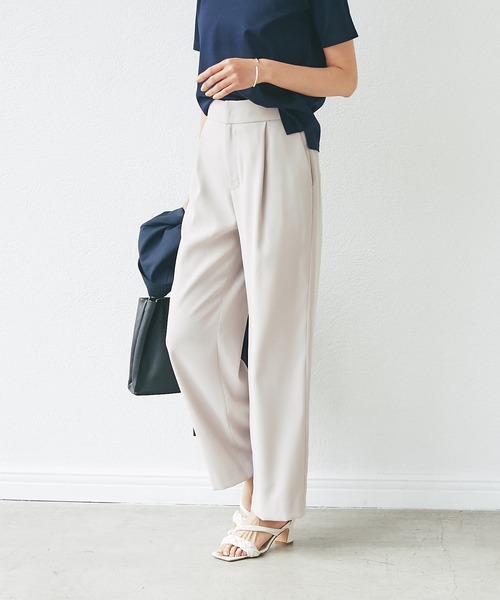 RIVE DROITE（リヴドロワ）の「ストレッチセミワイドパンツ（その他パンツ・レディース・ベージュ/ブルー/ネイビー・36/38）」の5枚目の写真