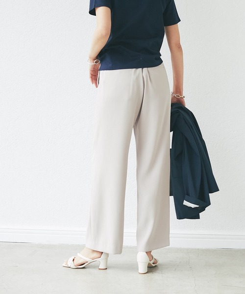 RIVE DROITE（リヴドロワ）の「ストレッチセミワイドパンツ（その他パンツ・レディース・ベージュ/ブルー/ネイビー・36/38）」の6枚目の写真