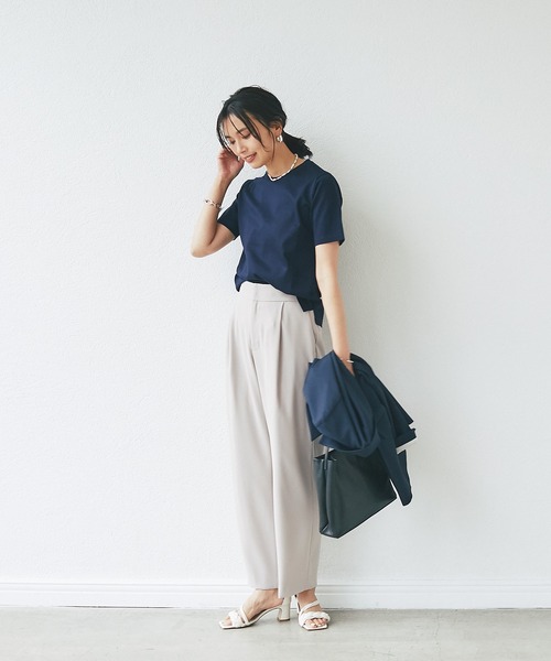 RIVE DROITE（リヴドロワ）の「ストレッチセミワイドパンツ（その他パンツ・レディース・ベージュ/ブルー/ネイビー・36/38）」の11枚目の写真