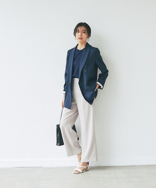 RIVE DROITE（リヴドロワ）の「ストレッチセミワイドパンツ（その他パンツ・レディース・ベージュ/ブルー/ネイビー・36/38）」の17枚目の写真