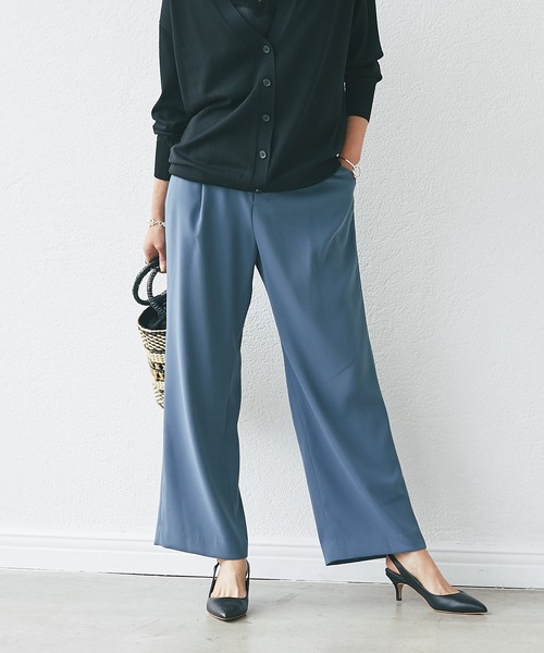 RIVE DROITE（リヴドロワ）の「ストレッチセミワイドパンツ（その他パンツ・レディース・ベージュ/ブルー/ネイビー・36/38）」の7枚目の写真