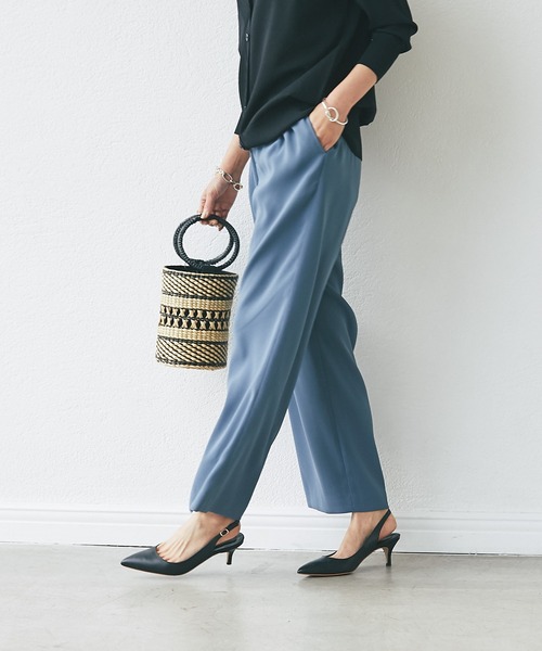 RIVE DROITE（リヴドロワ）の「ストレッチセミワイドパンツ（その他パンツ・レディース・ベージュ/ブルー/ネイビー・36/38）」の8枚目の写真