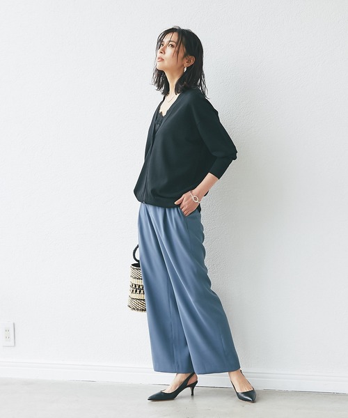 RIVE DROITE（リヴドロワ）の「ストレッチセミワイドパンツ（その他パンツ・レディース・ベージュ/ブルー/ネイビー・36/38）」の15枚目の写真