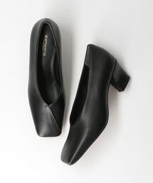 BY レザースクエアトゥ スイッチング パンプス