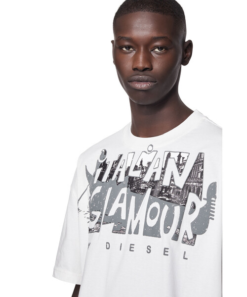 DIESEL（ディーゼル）の「メンズ Tシャツ パフプリント リラックスフィット（Tシャツ/カットソー・メンズ・ホワイト/ブラック/グレー/レッド・SMALL/MEDIUM/LARGE/X-LARGE/XX-LARGE/X-SMALL/XXX-LARGE）」の9枚目の写真